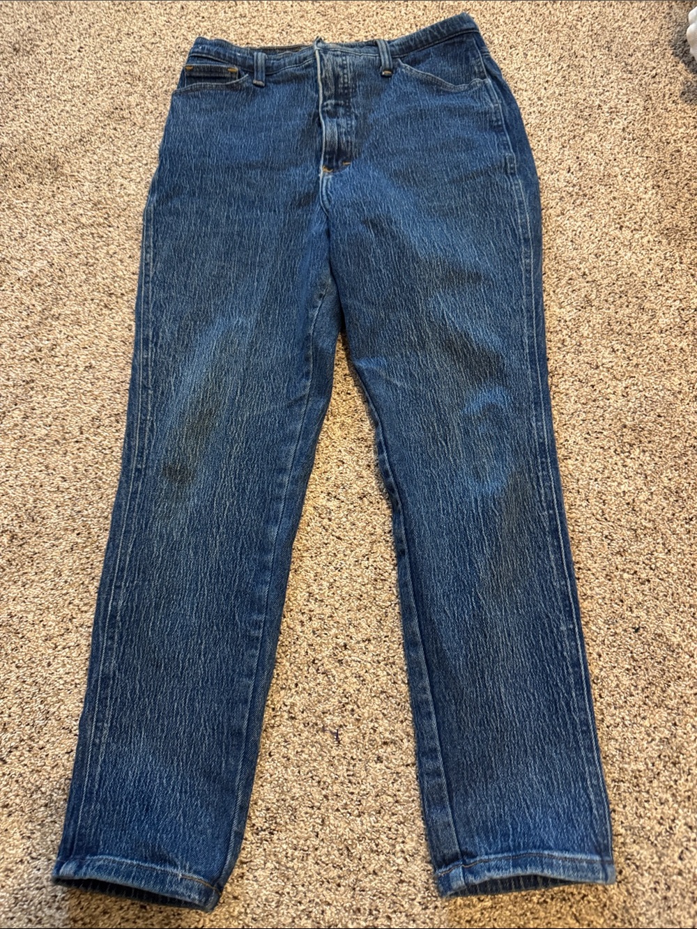 Traffic Women's Vintage Skinny Jeans - Acid Washed Blue Denim size 9/10(W30xL29)
